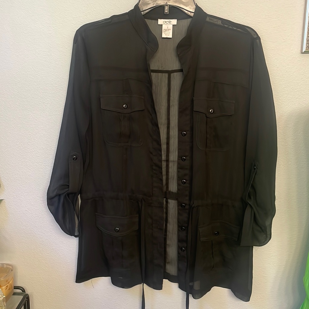 Cache Sheer Black Jacket